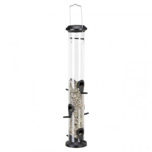 Hranitor pentru Pasari, din Plastic, 1 L/48 cm, Negru, 55636 - Img 2