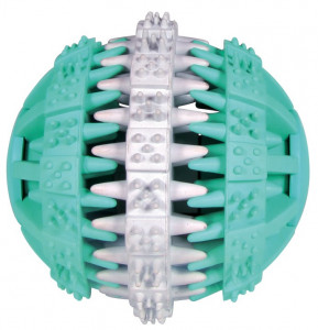 Jucarie Caini, Denta Fun, Minge, Cauciuc, Dimensiune ø 7 cm
