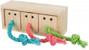 Jucarie de Strategie pentru Rozatoare, Cub, Lemn, 15 x 5.5 x 6 cm - Img 10