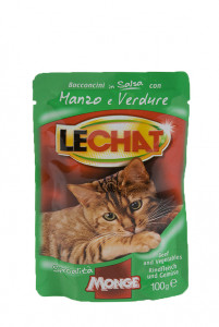 Lechat Hrana Umeda pentru Pisici, Vita, Legume, 100 g