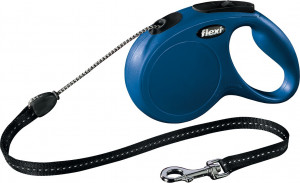 Lesa Retractabila Classic, Snur, Diverse Culori, Culoare Albastru, Marime M, Dimensiune 5 m/Pana la 20 kg