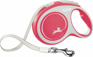 Lesa Retractabila Comfort, Banda, Culoare Rosu, Marime L, Dimensiune 8 m/Pana la 50 kg