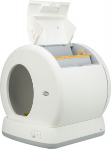 Litiera Cu Autocuratare Pentru Pisici 53 × 55.5 × 52 cm Alb 40040 - Img 8