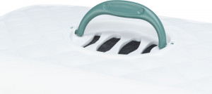 Litiera Davio Top, Cu Capac Si Filtru De Carbon, 56 x 39 x 39 cm, Verde/Alb - Img 3