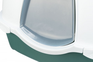 Litiera Davio Top, Cu Capac Si Filtru De Carbon, 56 x 39 x 39 cm, Verde/Alb - Img 6