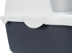 Litiera Vico Open Top, cu Capac si Lopatica, 40 x 40 x 56 cm, Albastru/Alb - Img 4