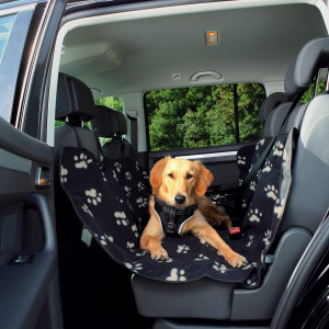 Patura Protectie Auto Fleece 1.40x1.45 m Negru cu Labute 13234 (R) - Img 1