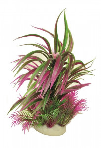 Planta Arficiala Pentru Acvariu, 23 cm, Mov/Verde