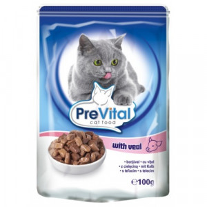 Prevital Cat Set, Pui, Somon, Vitel, 12 x 100 g - Img 2
