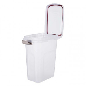 Recipient pentru Hrana Uscata, Transparent/Alb, Plastic, Dimensiune 25 l/24 x 51 x 39 cm - Img 3