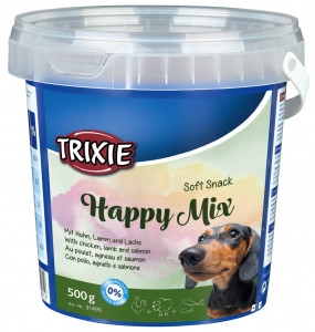 Recompense Pentru Caini, Soft Happy Mix Cu Pui/Miel/Somon, 500 g
