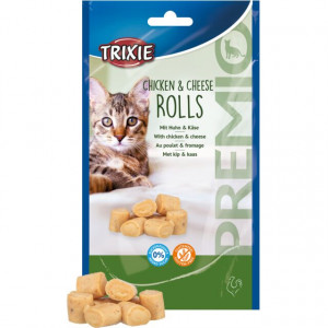 Recompense Pentru Pisici, Premio, Rulouri Cu Pui Si Cascaval, 50 g