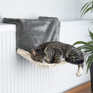 Sezlong pe Calorifer Plush, 45 x 24 x 31 cm, Gri/Gri Deschis - Img 2