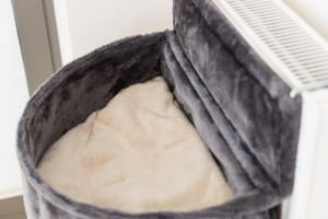 Sezlong pe calorifer XXL plush, 55 x 15 x 36 cm, gri, 43138 - Img 3