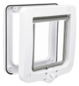 Usa Batanta pentru Pisici, 4 Way, 20 x 22 cm, Culoare Alb