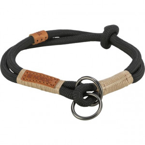 Zgarda Be Nordic, Semistrangulanta, Culoare Negru/Nisipiu, Marime S–M, Dimensiune 40 cm/ø 8 mm - Img 3