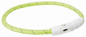 Zgarda cu Led, Incarcare USB,, Culoare Verde, Marime M–L, Dimensiune 45 cm/ø 7 mm
