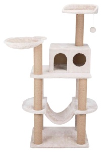 Ansamblu Cat Tree Federico, 60 x 50 x 142 cm, Gri Deschis