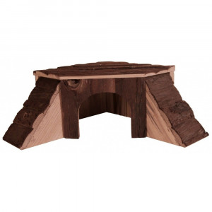 Casuta de Colt pentru Rozatoare, Thordis, Lemn, 35 x 15 x 37/37 cm, Maro