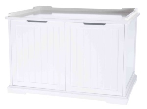 Casuta pentru Litiera sau Culcus, MDF, 75 x 51 x 53 cm, Alb