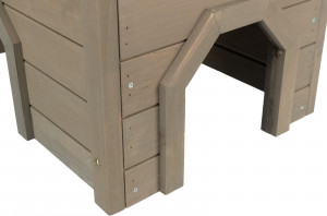Casuta pentru Rozatoare, 50 x 30 x 37 cm, Gri-Verzui - Img 2
