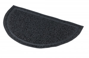 Covoras In Fata Litierei, Forma Semicircular, PVC, 41 x 25 cm, Antracit