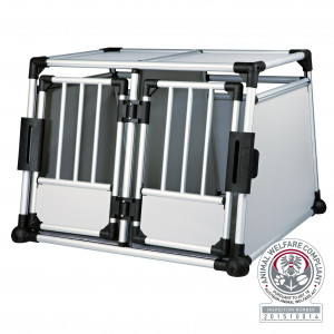 Cusca Dubla de Transport, Aluminiu, M-L: 93 x 64 x 88 cm, Pana la 50 kg, Argintiu/Gri