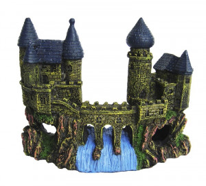 Decor pentru Acvariu, Castel cu Pod, 16 x 6 x 12.5 cm
