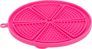 Farfurie Pentru Hranire Lenta, Lick`n'Snack, Cu Ventuze, Silicon,18 cm, Roz