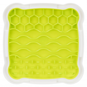 Farfurie pentru Hranire Lenta, Lickâ€™n'Snack, 20 x 20 cm, Lime/Alb - Img 4