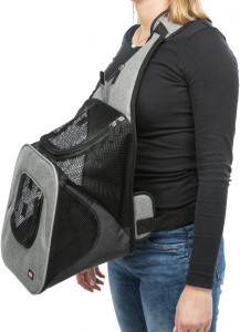Geanta de Transport, Savina, Frontala, 30 x 33 x 26 cm, Pana la 10 kg, Negru/Gri - Img 2