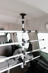 Grilaj Auto, Latime: 96-163 cm/ Inaltime: 34-48 cm, Argintiu/Negru - Img 4
