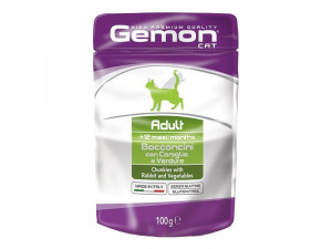 Hrana Umeda Gemon Cat 100 g Adult, Iepure/Legume