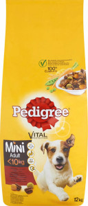 Hrana Uscata Caini Pedigree, Adult Talie Mica, Vita si Legume 12kg