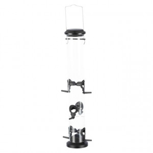 Hranitor pentru Pasari, din Plastic, 1 L/48 cm, Negru, 55636 - Img 1