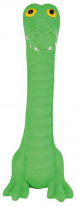 Jucarie Pentru Caini, Longie Crocodil, Latex, Cu Sunet, 18 cm, Verde - Img 3