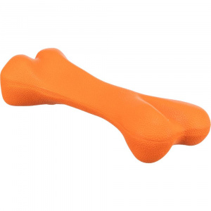 Jucarie Pentru Caini, Os, Cauciuc, 22 cm, Portocaliu, 33195 - Img 1