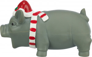 Jucarie Pentru Caini, Xmas Porc, Latex, Cu Sunet, 16 cm, 92598 - Img 2