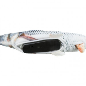 Jucarie Pentru Pisici, Pestele Wiggly, Plus, Miscator, 30 cm - Img 3