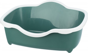 Litiera Berto Davio, Cu Rama, Inalta, 56 x 26 x 39 cm, Verde/Alb - Img 5