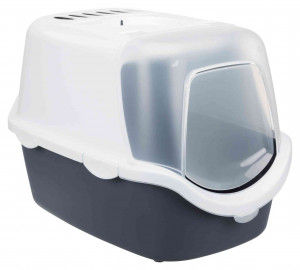 Litiera cu Acoperis Vico 40x40x56 cm Gri/Alb 40341 - Img 9