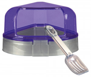 Litiera de Colt cu Acoperis pentru Hamsteri, Plastic, 14 x 8 x 11/11 cm, Diverse Culori - Img 2