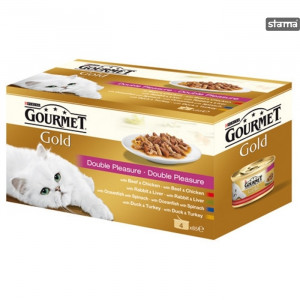 Pate Cat Gourmet Gold, Double, Pleasure 4 x 85 g
