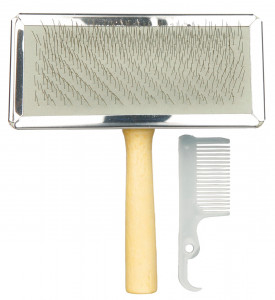 Perie Soft cu Pieptene de Curatat, Lemn, Dimensiune 11 x 14 cm - Img 2