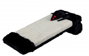 Placa cu Sisal de Zgariat, Pe Rola, 15 x 35 cm, Natural/Negru