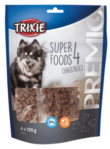 Recompensa Premio 4 Superfood, Pui/Rata/Vita/Miel, 4 x 100 g, 31854