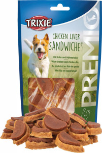 Recompense Pentru Caini, Premio Sandwiches Cu Ficat De Pui, 100 g - Img 1