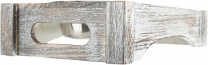 Set 2 X Castroane Inox Cu Suport Din Lemn, 2 × 0.2 l/11 cm/30 × 5 × 16 cm, Alb, 24356 - Img 2