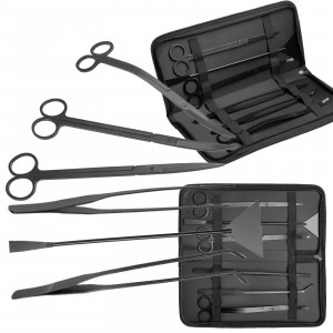 Set De Accesorii De Ingrijire 6 In 1, Pentru Acvariu/Terariu, Negru, Inox - Img 1