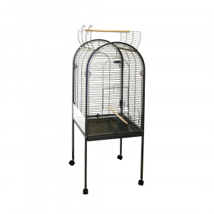 Volier pentru Papagali Junior Xxlight, 55 x 55 x 143 cm, Gri